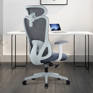 VOFFOV® Mesh Computer Chair with Adjustable Lumbar Support and Height,Gray