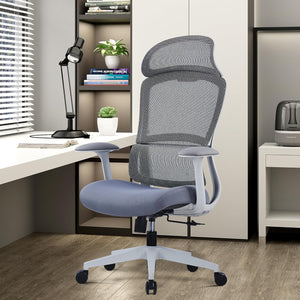 VOFFOV® High Back Office Chair with Lumbar Support,Gray