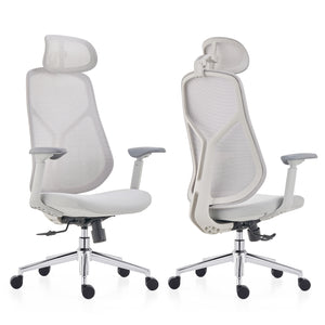 VOFFOV® 3D Ergonomic Chair with 3D Adjustable Armrests, Adjustable Headrest