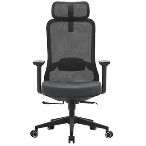 VOFFOV® Mesh Chair with 3D Adjustable Headrest & Armrest, Black