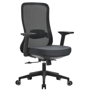 VOFFOV® Office Chair with Lumbar Support 3D Armrest, Black