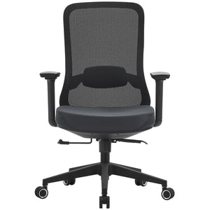 VOFFOV® Office Chair with Lumbar Support 3D Armrest, Black