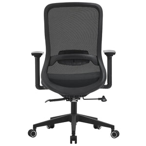 VOFFOV® Office Chair with Lumbar Support 3D Armrest, Black