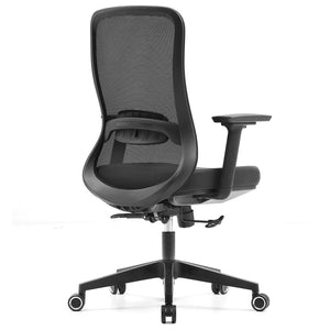 VOFFOV® Office Chair with Lumbar Support 3D Armrest, Black