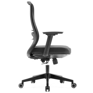 VOFFOV® Office Chair with Lumbar Support 3D Armrest, Black