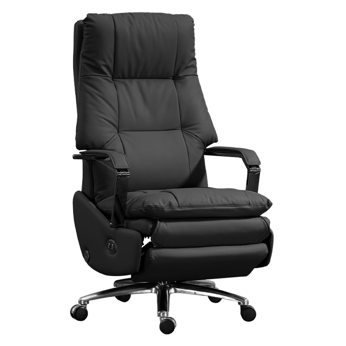 VOFFOV® Electric Power Recliner Leather Recliner, Black