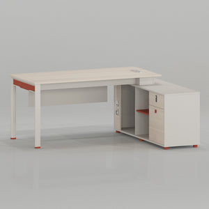 VOFFOV® Modern L-Shaped Computer Desk with File Storage Solutions