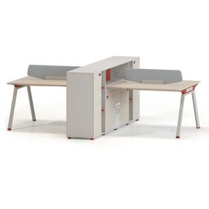 VOFFOV® Bench Workstation for 4 Person with Storage