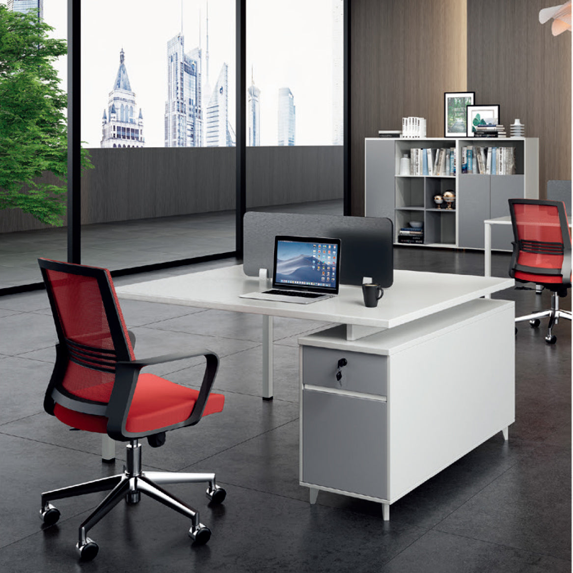 Two seater best sale office table