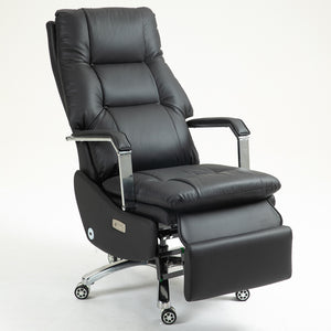 VOFFOV® Electric Power Recliner Leather Recliner, Black